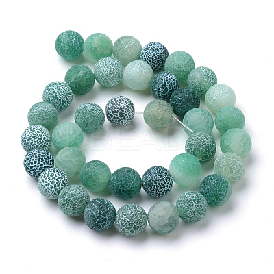 Natural & Dyed Crackle Agate Bead Strands G-T056-8mm-06-1