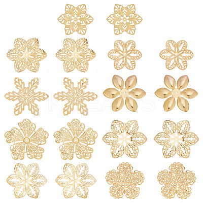 90Pcs 9 Styles Iron Filigree Joiners IFIN-PH0001-35-1