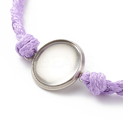 Adjustable Koran Waxed Polyester Cord Bracelets AJEW-JB01131-02-1