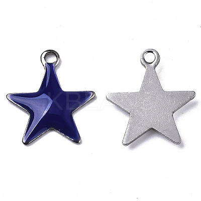 201 Stainless Steel Enamel Charms LS-STAS-N088-14B-1