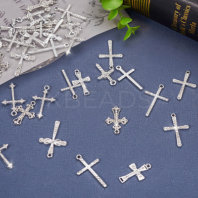 32Pcs 8 Styles Religion Themed Alloy Pendants FIND-TA0002-56-1
