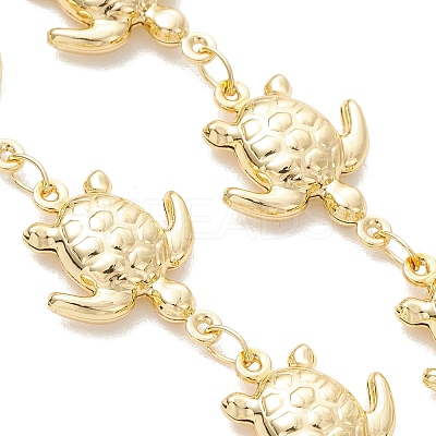 Ocean 304 Stainless Steel Turtle Link Chain Bracelet Making AJEW-JB01550-1