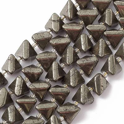 Natural Pyrite Beads Strands G-E590-03-1