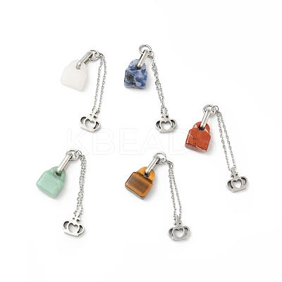 Natural Mixed Gemstone Big Pendants G-G870-14P-1