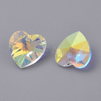 Faceted Glass Charms RGLA-L026-B05-1