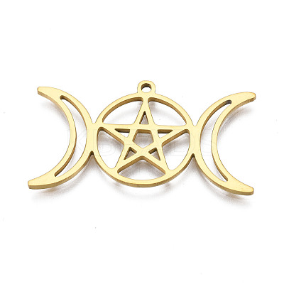 Ion Plating(IP) 201 Stainless Steel Pendants STAS-N098-042LG-1