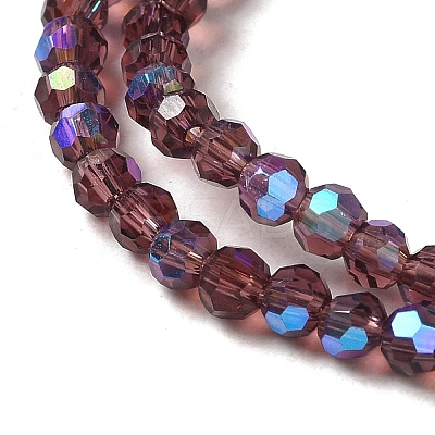 Electroplate Transparent Glass Beads Strands LS-EGLA-A035-T3mm-L13-1