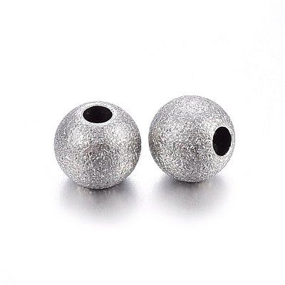 Tarnish Resistant 304 Stainless Steel Textured Beads STAS-F174-32P-A-1