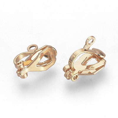 Brass Clip-on Earring Findings LS-KK-R071-11RG-1