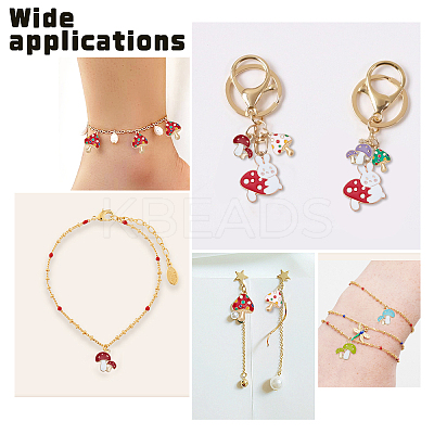 60Pcs 10 Style Alloy Enamel Pendants ENAM-CA0001-28-1