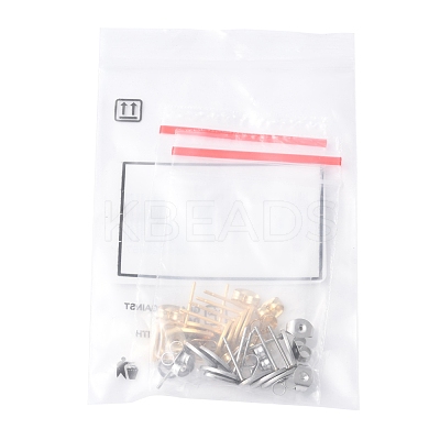 16Pcs 2 Colors 201 Stainless Steel Stud Earring Findings with Hole EJEW-FS0001-19-1