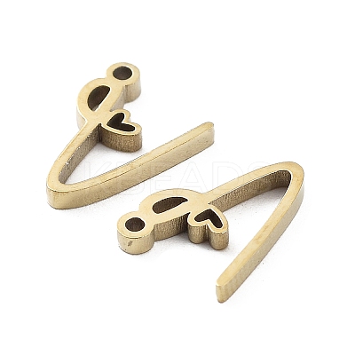 304 Stainless Steel Charms STAS-M327-02G-V-1