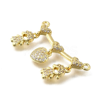 Brass Micro Pave Cubic Zirconia Pendants KK-Q066-15A-G-1
