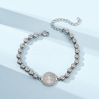 304 Stainless Steel Link Bracelets BJEW-B163-02P-1