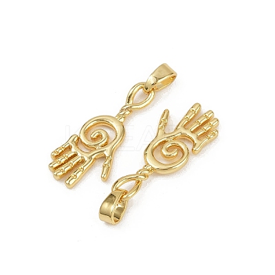 Brass Pendants KK-C093-02G-1