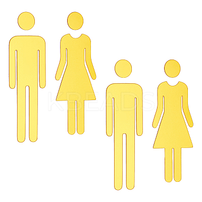 Acrylic TOILET Sign Stickers DIY-WH0569-66A-03-1