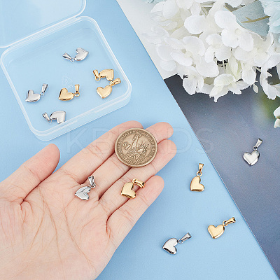12Pcs 2 Colors 304 Stainless Steel Charms STAS-GO0001-05-1