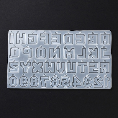 Letter & Number DIY Silicone Pendant Molds DIY-F139-01-1