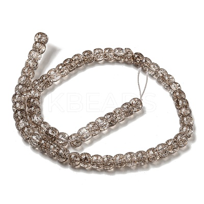 Transparent Spray Painting Crackle Glass Beads Strands GLAA-NH0001-05J-1
