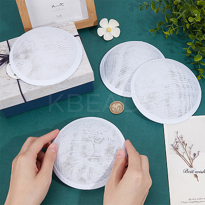 Imitation Hemp Round Fascinator Hat Base for Millinery LS-AJEW-WH0472-45A-04-1