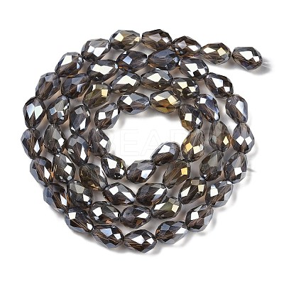 Transparent Electroplate Glass Beads Strands EGLA-N013-T4mm-B27-1