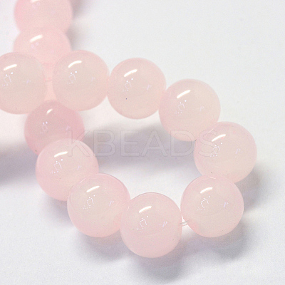 Baking Paint Imitation Jade Glass Round Bead Strands DGLA-Q021-4mm-02-1