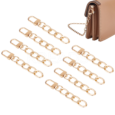 8Pcs Aluminum Curb Chains Bag Extension Chain Findings HJEW-UN00089-1