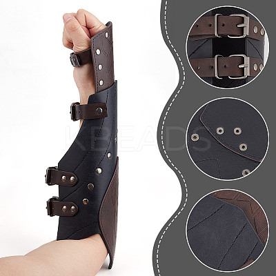 Imitation Leather Arm Guard AJEW-WH0542-64-1