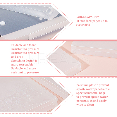 2Pcs 2 Styles PP Plastic Documents Pockets AJEW-FH0005-86A-1