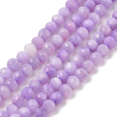 Natural Freshwater Shell Dyed Beads Strands SHEL-R100-12A-01-1
