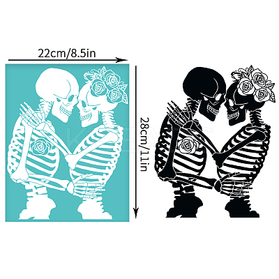 Self-Adhesive Silk Screen Printing Stencil DIY-WH0338-348-1