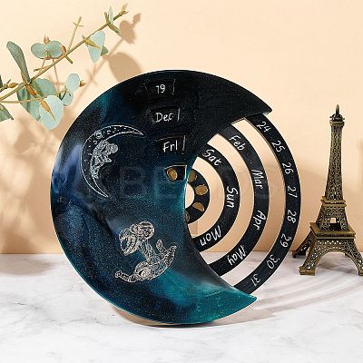 3 Pcs Moon Perpetual Calenda Silicone Mold DIY-SZC0002-01-1