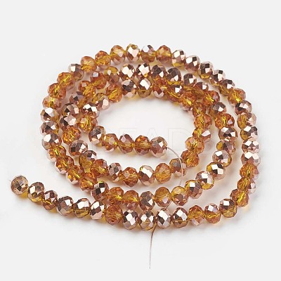 Electroplate Transparent Glass Beads Strands EGLA-A034-T2mm-N16-1