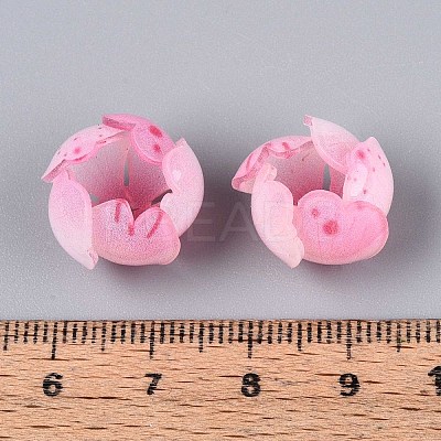 Flower Acrylic Bead Caps SACR-T017-49C-1