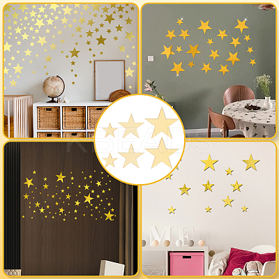 4Bags Acrylic Star Stickers DIY-GF0012-46A-1