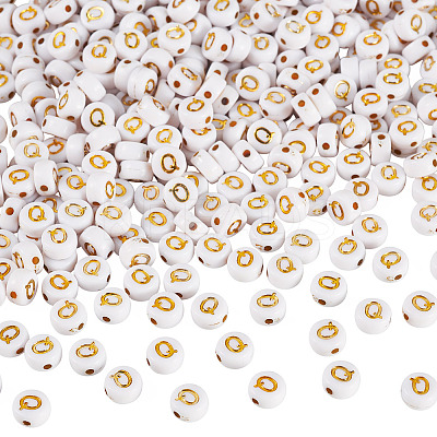 500Pcs Plating Acrylic Beads PACR-TADJ0001-01Q-1