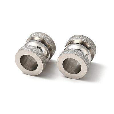 Tarnish Resistant 201 Stainless Steel Textured Beads STAS-M003-06P-1