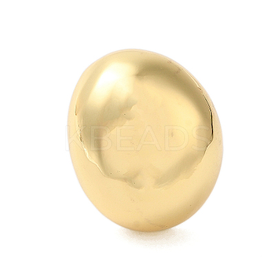 Oval Brass Finger Rings for Women RJEW-A046-05G-1