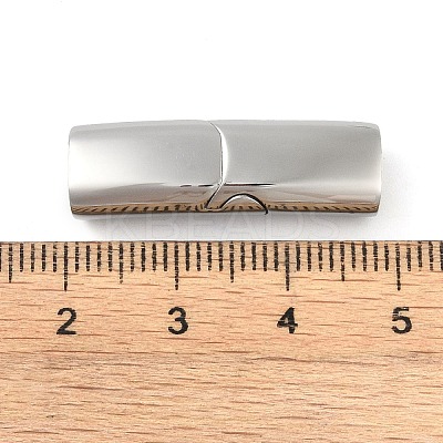 Tarnish Resistant 316 Surgical Stainless Steel Magnetic Clasps with Glue-in Ends STAS-F269-05MP-01-1