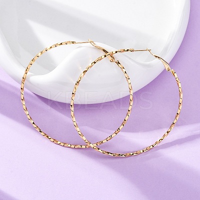 304 Stainless Steel Hoop Earrings EJEW-S250-01A-G-1