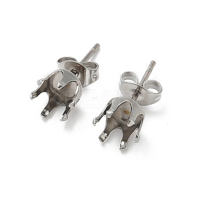 316 Surgical Stainless Steel Stud Earring Findings STAS-Z118-03P-02-1