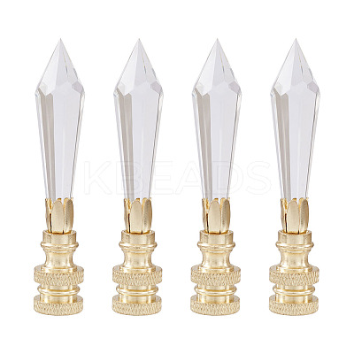 4Pcs Glass Lampshade Decorations AJEW-SW0001-03LG-1