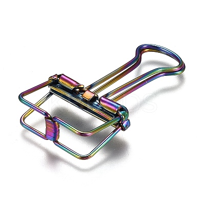 Metal Skeleton Frame Hollow Wire Binder Clips LS-DIY-I040-01C-1