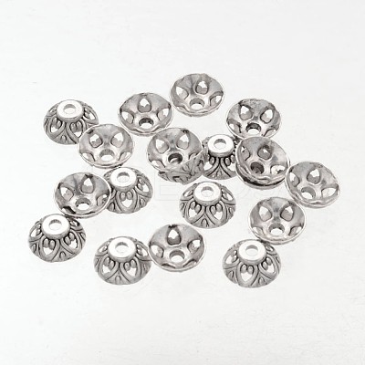 Apetalous Cone Tibetan Silver Bead Caps AA0544-1