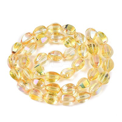 Electroplate Glass Beads Strands EGLA-T028-01E-1