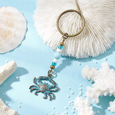 Alloy Conch Pendant Keychains KEYC-JKC01225-07-1