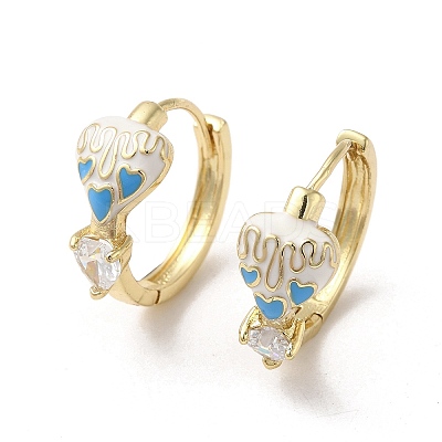 Real 18K Gold Plated Brass Heart Hoop Earrings EJEW-L268-024G-01-1