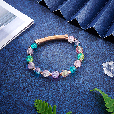 2Pcs 2 Styles 304 Stainless Steel Tube Beads STAS-UN0020-72-1