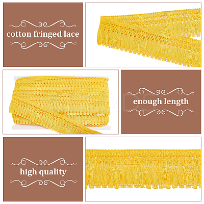 15 Yards Cotton Lace Fringe Tassel Trimmings DIY-WH0530-46B-1