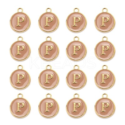 Golden Plated Alloy Enamel Charms X-ENAM-S118-06P-1